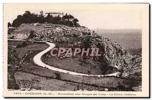 Cartes postales Gourdon Excursion Aux Gorges du loup Le vieux chateau