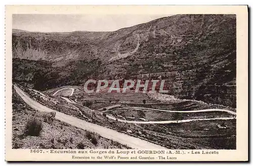 Cartes postales Gourdon Excursion Aux Gorges du Loup Les lacets