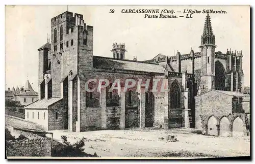 Cartes postales Carcassonne L'Eglise St Nazaire Partie Romane