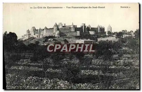 Cartes postales Carcassonne Vue Panoramique Du Sud Ouest