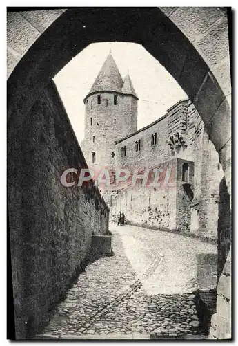 Ansichtskarte AK Carcassonne Avant Porte Tour De La Justice Galerie Romane