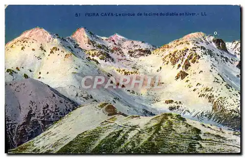 Ansichtskarte AK Peira Cava Le Cirque De la Cime Du Diable En Hiver