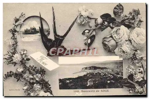 Cartes postales Nice Souvenir Hirondelle