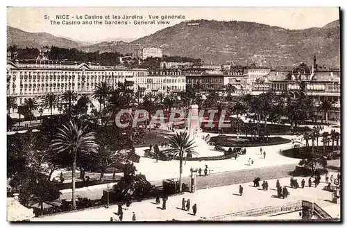 Cartes postales Nice Le Casino Et Les Jardins Vue Generale