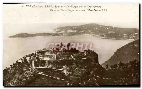 Cartes postales Eze Vue Sur Le Village Et Le Cap Ferrat