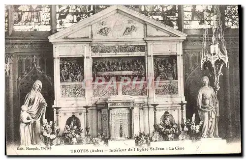 Ansichtskarte AK Troyes Interieur De I&#39Eglise St Jean La Cene