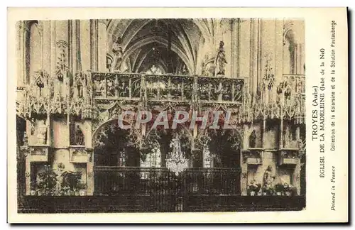Cartes postales Troyes Eglise De La Madeleine Jube de la nef
