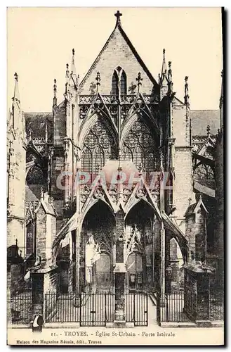 Cartes postales Troyes Eglise St Urbain Porte Laterale