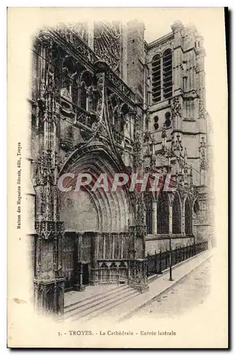 Cartes postales Troyes La Cathedrale Entree Laterale