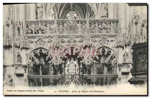 Cartes postales Troyes Jube De I'Eglise Ste Medeleine