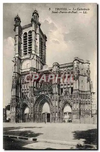 Ansichtskarte AK Troyes Le Cathedrale Saint Pierre Et Paul