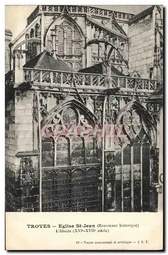 Cartes postales Troyes Eglise St Jean L'abside