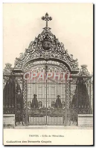 Cartes postales Troyes Grille De I'Hotel Dieu