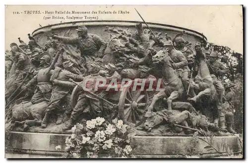 Ansichtskarte AK Troyes Haut Relief Du Monument Des Enfants de l&#39Aube