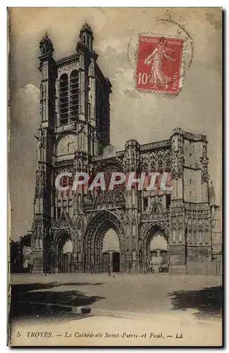 Cartes postales Troyes La Cathedrale Saint Pierre et Paul