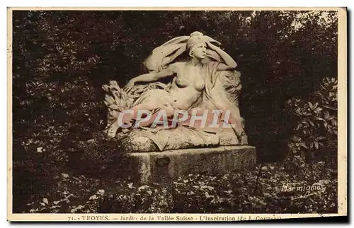 Cartes postales Troyes Jardin De La Vallee Suisse L'Inspiration Couvers