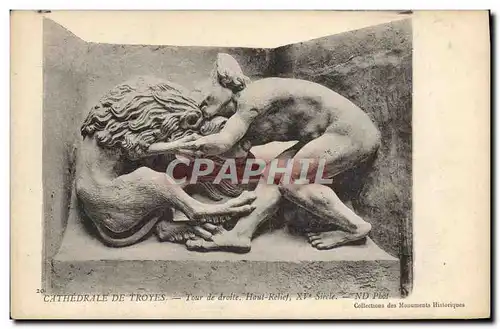 Cartes postales Troyes Tour De Droite Haut Relief