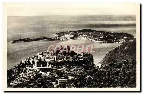 Cartes postales Eze Vue Sur Le Village Et Le Cap Ferrat