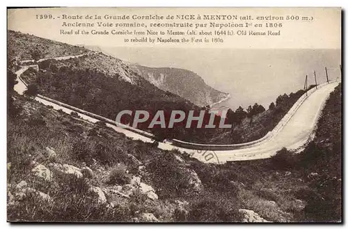 Ansichtskarte AK Route de la grande corniche de Nice A Menton Ancienne Voie Romaine