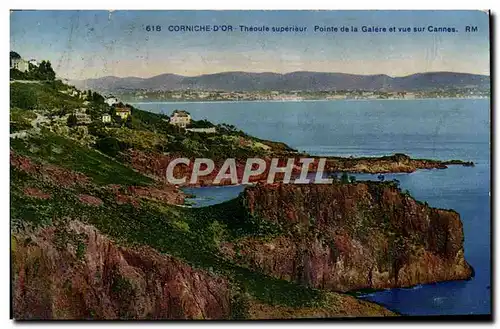 Ansichtskarte AK Corniche D&#39Or Theoule Superieur Pointe De La Galere Et Vue Sur Cannes