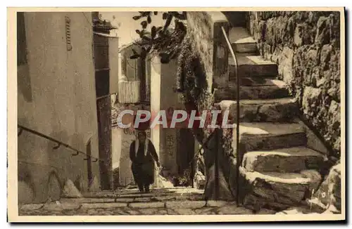 Ansichtskarte AK Eze Une Vieille Rue Du Village