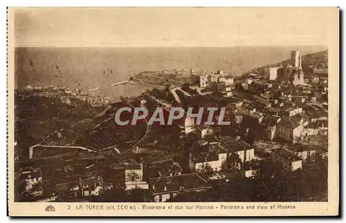 Cartes postales La Turbie Panorama Et Vue Sur Monaco