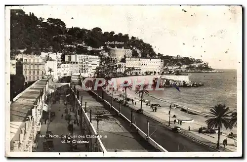 Ansichtskarte AK Nice Le Quai Des Etats Unis Et Le Chateau