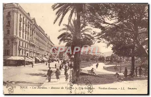 Cartes postales Nice Les Jardins Avenue De Verdun