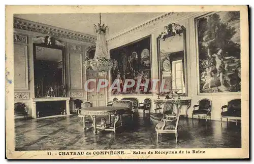 Cartes postales Chateau De Compiegne Salon De Reception De La Reine