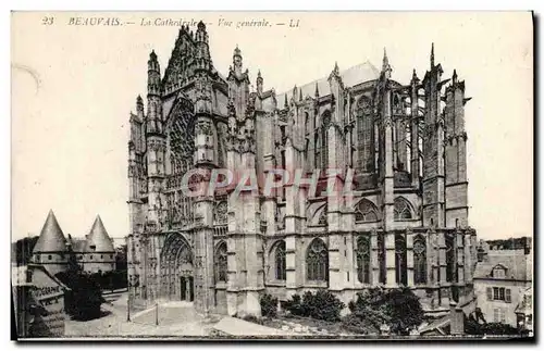 Cartes postales Beauvais La Cathedrale Vue Generale