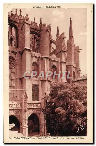 Ansichtskarte AK Narbonne Cathedrale St Just Vue Du Cloitre