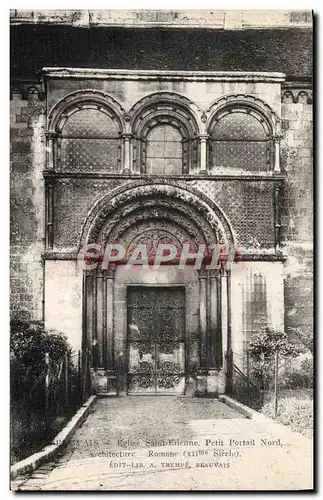 Cartes postales Le Mans Eglise Saint Etienne Petit Portail Nord