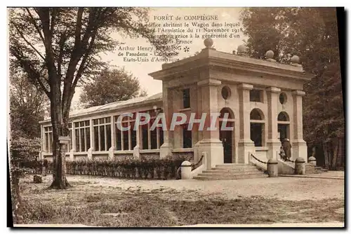 Ansichtskarte AK Foret De Compiegne Wagon Militaria