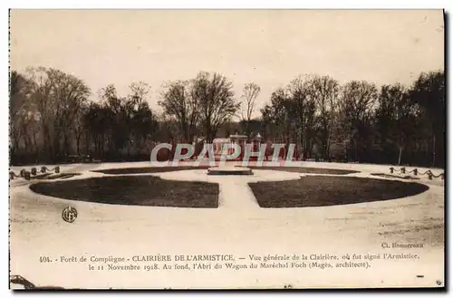 Ansichtskarte AK Clairiere De L&#39Armistice Vue Generale Foret de Compiegne Militaria