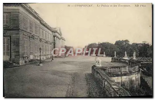 Cartes postales Compiegne Le Palais Et Les Terrasses