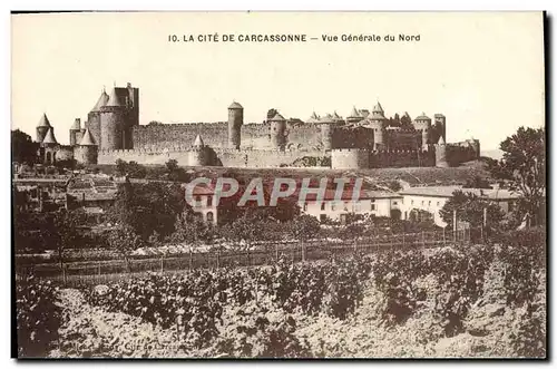Cartes postales La Cite De Carcassonne Vue Generale Du Nord