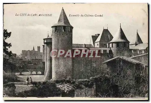 Cartes postales Carcassonne Ensemble Du Chateau Comtal
