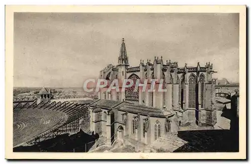 Cartes postales Cite De Carcassonne L'Eglise Saint Nazaire Et Le Theatre