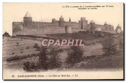 Cartes postales Cite De Carcassonne La Cite Au Sud Est