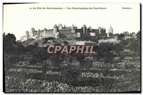 Ansichtskarte AK Cite De Carcassonne Vue Panoramique Du Sud Ouest