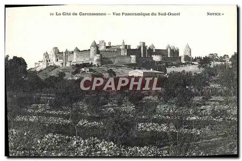 Cartes postales Cite De Carcassonne Vue Panoramique Du Sud Ouest
