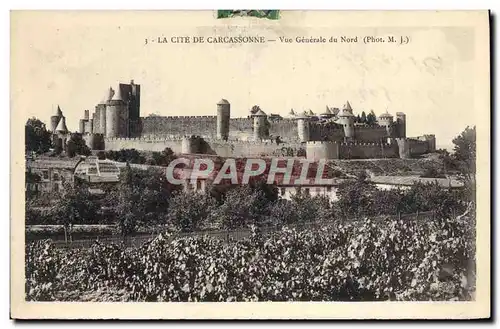 Cartes postales La Cite De Carcasonne Vue Generale Du Nord