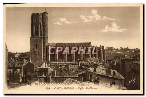 Cartes postales Carcassonne Eglise St Vincent