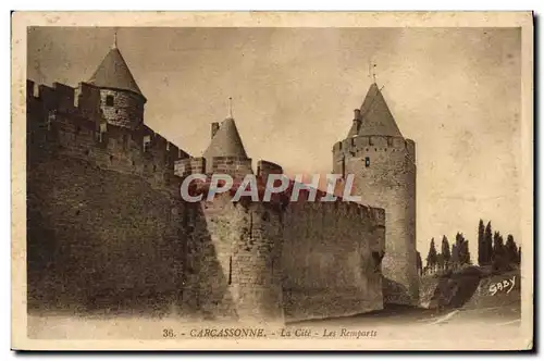 Cartes postales Carcassonne La Cite Les Remparts