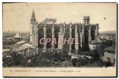 Ansichtskarte AK Cite De Carcassonne L&#39Eglise Saint Nazaire Partie Gothique