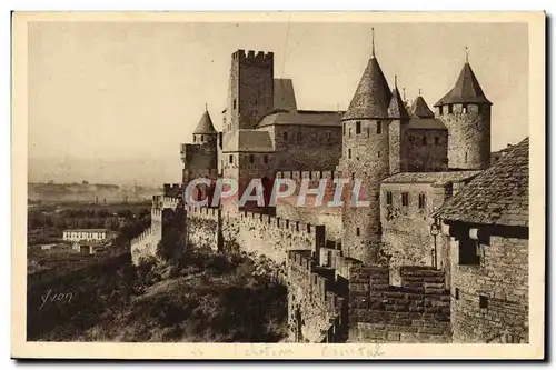 Ansichtskarte AK Cite De Carcassonne Le Chateau Comtal