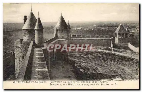 Ansichtskarte AK Cite De Carcassonne Interieur Des Remparts et le theatre