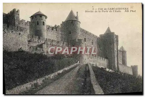 Cartes postales Cite De Carcassonne Montee De La Porte De I&#39Aude