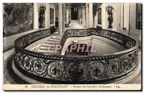 Cartes postales Chateau De Chantilly Rampe De I&#39Escalier D&#39Honneur