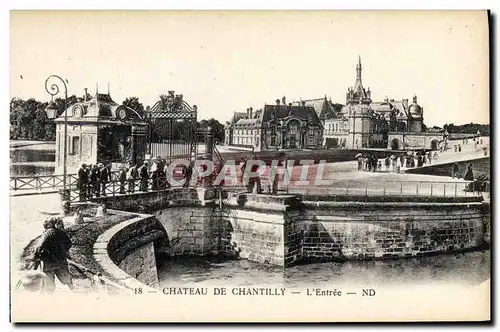 Cartes postales Chateau De Chantilly L'Entree